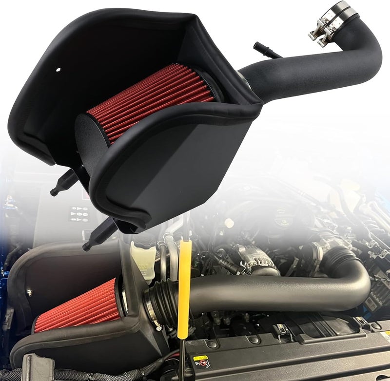 RiAiCiING مجموعة سحب هواء بارد مع درع حراري متوافقة مع جيب رانجلر JL/جلادييتور 2018-2023 3.6L V6، تزيد من القوة الحصانية والعزم، صوت سحب أكثر عدوانية ورياضي - Image 1